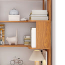 5-Tier L-Shaped Corner Bookshelf with 6 Open Shelves