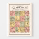 Vintage Map of Poweshiek County, Iowa 1914