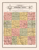 Vintage Map of Poweshiek County, Iowa 1914