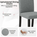 Dining Chair Set of 2 Mid-Century Modern Chairs with Rubber Wood Legs-Gray by LJGDeals