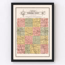 Vintage Map of Poweshiek County, Iowa 1914