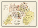 Vintage Map of Oil City, Pennsylvania 1915