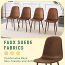 (Set of 4) Backrest AndTransfer Legs Chairs Adding A Touch Of Elegance To Minimalist And Scandinavian Style Homes - Walnut by HouseOfZazla