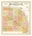 Vintage Map of Saunders County, Nebraska 1916