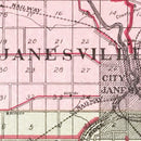 Vintage Map of Rock County, Wisconsin 1917