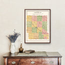 Vintage Map of Guthrie County, Iowa 1917