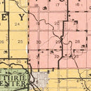 Vintage Map of Guthrie County, Iowa 1917