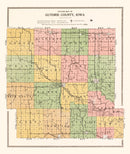 Vintage Map of Guthrie County, Iowa 1917