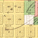 Vintage Map of Stuart, Iowa 1917