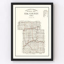 Vintage Map of Ida County, Iowa 1920
