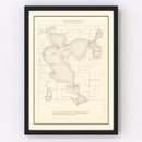 Vintage Lake Madison, MN Map 1921