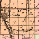 Vintage Map of Audobon County, Iowa 1921