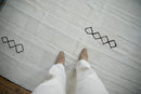 6x7 Vintage Hemp Kilim Square Carpet