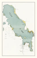 Vintage Gull Lake, MI Map 1928