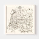 Vintage Map of Le Sueur County, Minnesota 1928
