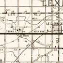Vintage Map of Le Sueur County, Minnesota 1928