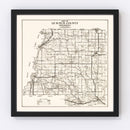 Vintage Map of Le Sueur County, Minnesota 1928