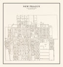 Vintage Map of New Prague, Minnesota 1928