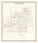 Vintage Map of Le Sueur Center, Minnesota 1928
