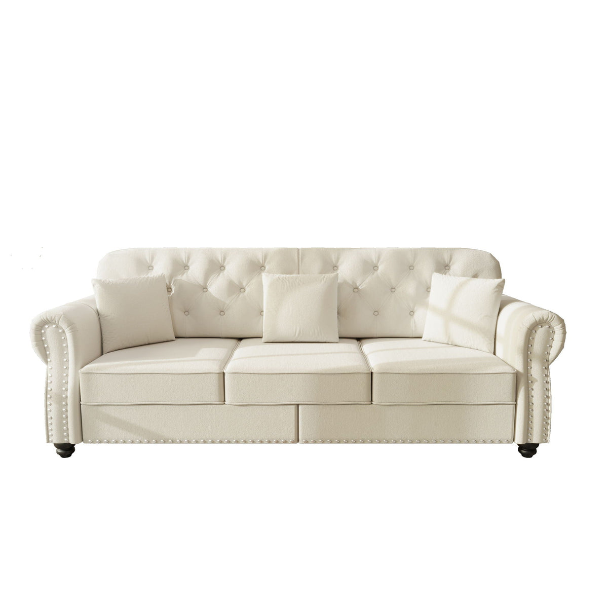 Upholstered 3 Seater Sofa Set With Ottoman, photo 6 of 39