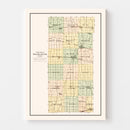 Vintage Map of De Kalb County, Illinois 1929