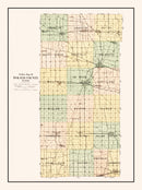 Vintage Map of De Kalb County, Illinois 1929