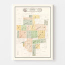 Vintage Map of Sandwich, Illinois 1929