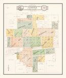 Vintage Map of Sandwich, Illinois 1929