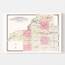 Vintage Map of Tazewell County, Illinois 1929