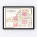 Vintage Map of Tazewell County, Illinois 1929