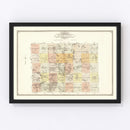 Vintage Map of Becker County, Minnesota 1929