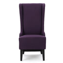 Fabric Dining Chair With High Back And Birch Wood Legs - Plum by HouseOfZazla