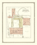 Vintage Map of Ogema, Minnesota 1929