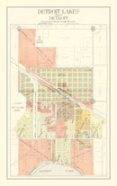 Vintage Map of Detroit Lakes, Minnesota 1929