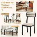 Modern Dining Chairs Set of 4 with Tilt Backrest for Dining Room-Black by LJGDeals
