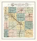 Vintage Map of Elkhart County, Indiana 1929
