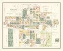 Vintage Map of Nappanee, Indiana 1929