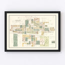 Vintage Map of Nappanee, Indiana 1929