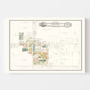 Vintage Map of Wakarusa, Indiana 1929