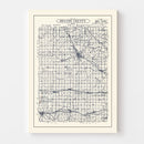 Vintage Map of Benton County, Iowa 1930