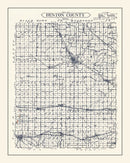 Vintage Map of Benton County, Iowa 1930