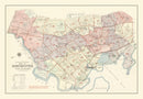 Vintage Dorchester, MA Map 1933
