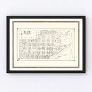 Vintage Map of Ray, North Dakota 1937
