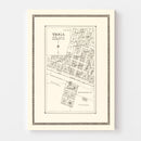 Vintage Map of Tioga, North Dakota 1937
