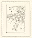 Vintage Map of Tioga, North Dakota 1937