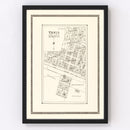 Vintage Map of Tioga, North Dakota 1937