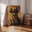 German Shepherd Sheriff in the Saddle