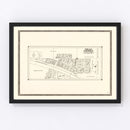 Vintage Map of Hanks, North Dakota 1937