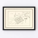 Vintage Map of Alamo, North Dakota 1937