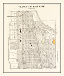 Vintage Map of Saint Paul Park, Minnesota 1938